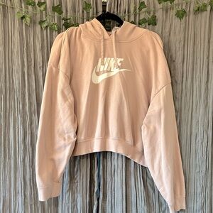 Light pink, cropped Nike hoodie